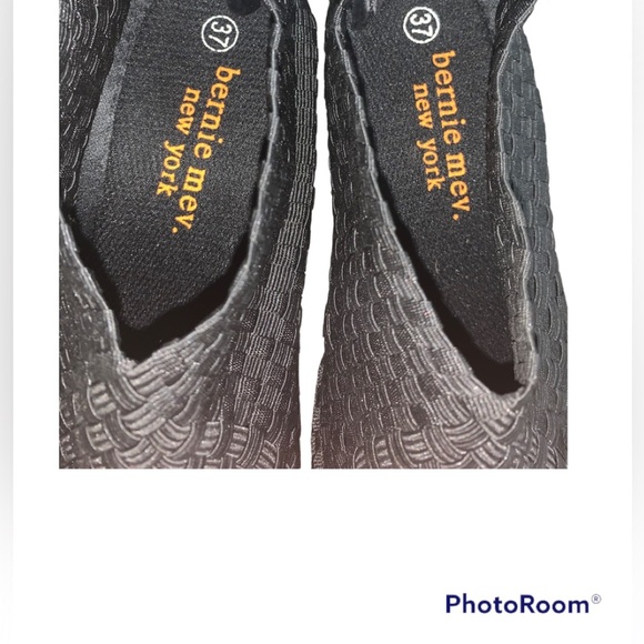 Bernie mev. Black Wedge slip on shoes - Picture 4 of 5